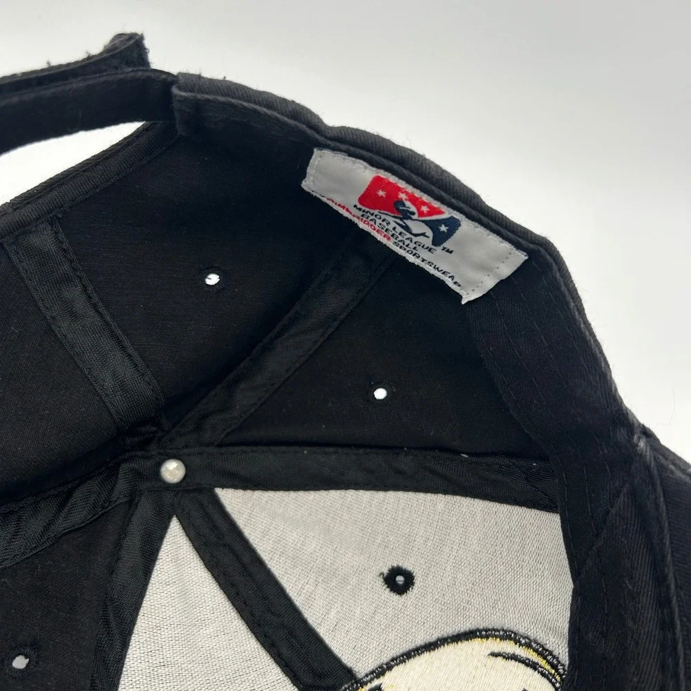Vintage Charlotte Knights Hat Bimm Ridder Youth Black Cotton Sporty Streetwear